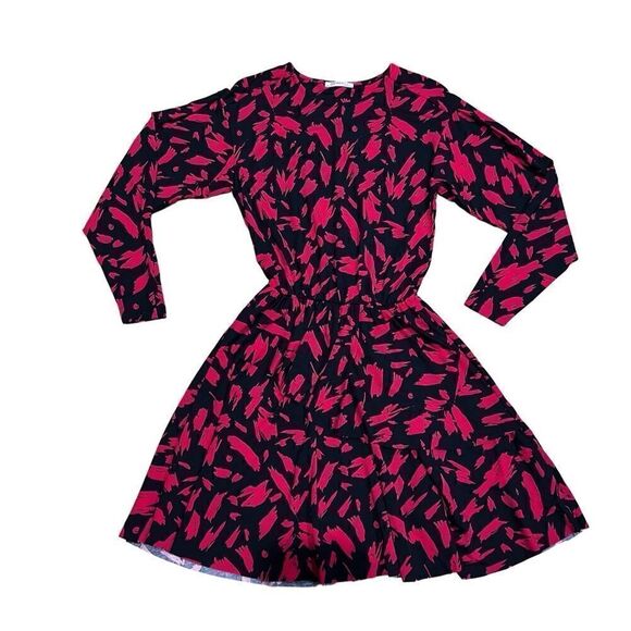 Zara Trafaluc Red Black Peplum Fit & Flare Dress size small - Picture 7 of 16